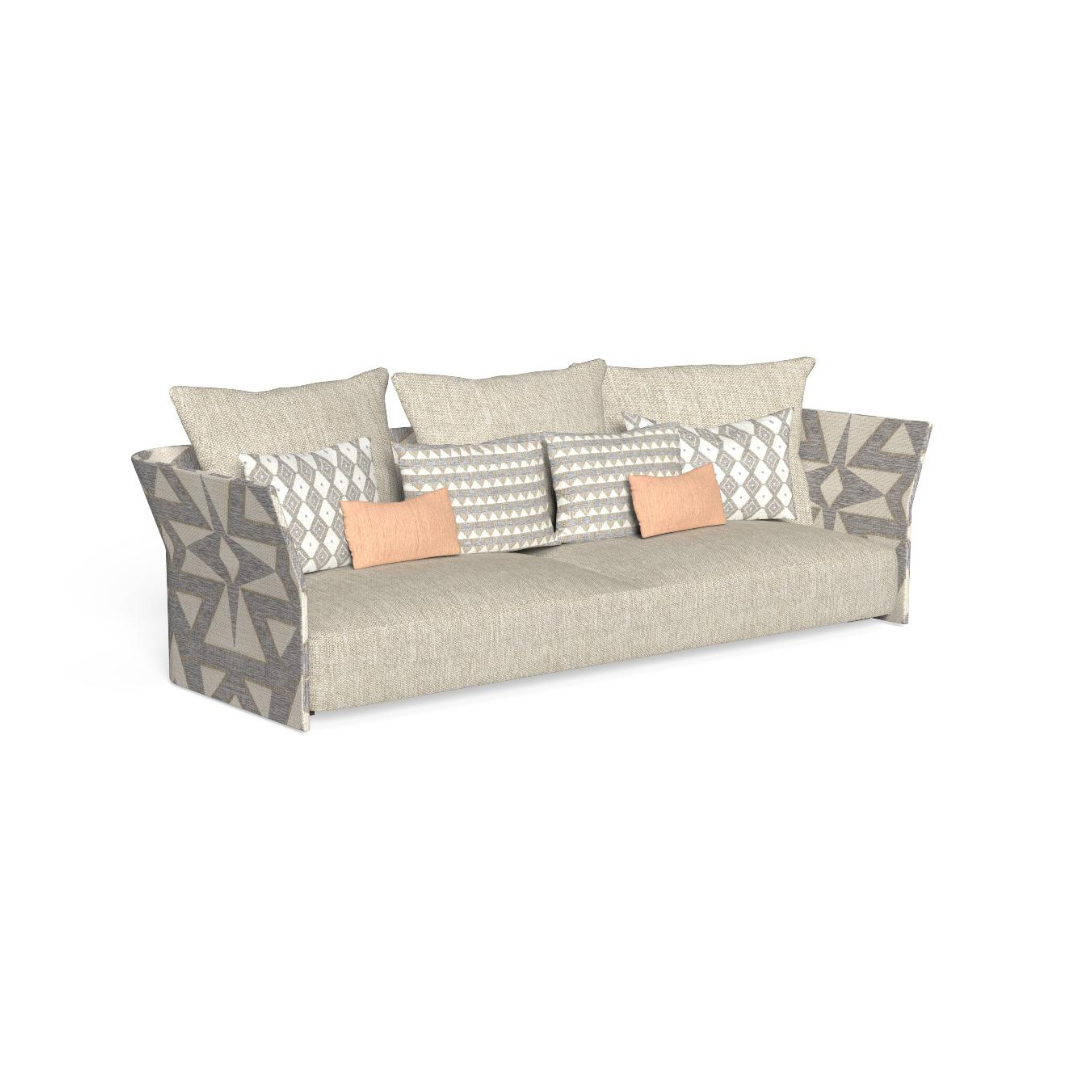 talenti cliff divano schienale in tessuto beige geometric fantasy