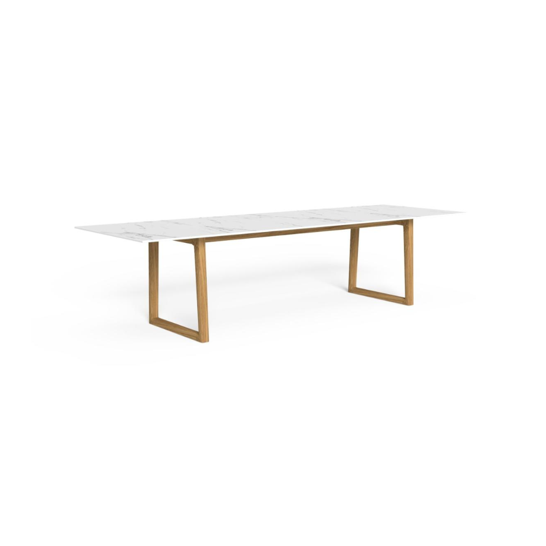 talenti ever tavolo 300x100 teak calacatta