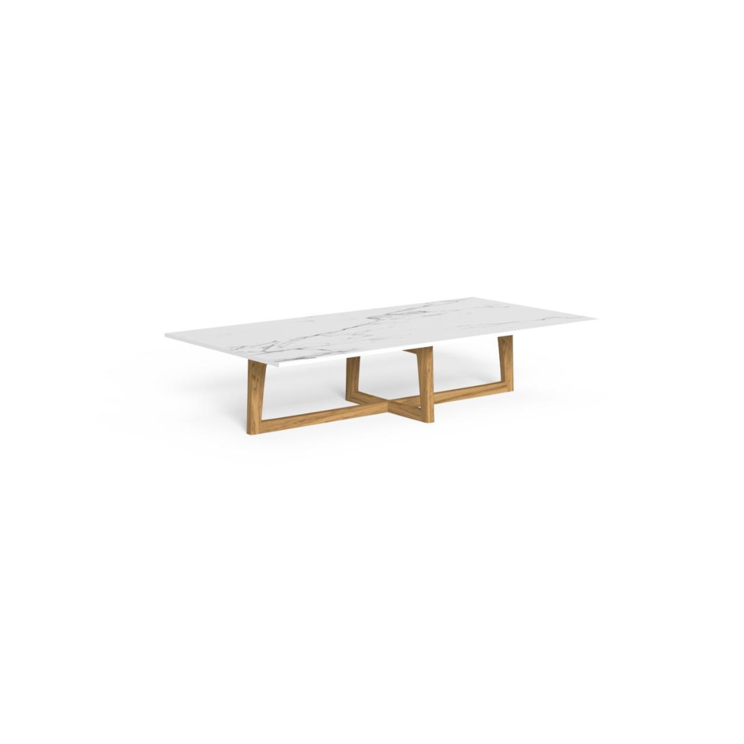 talenti ever tavolo caffè 160x80 teak calacatta