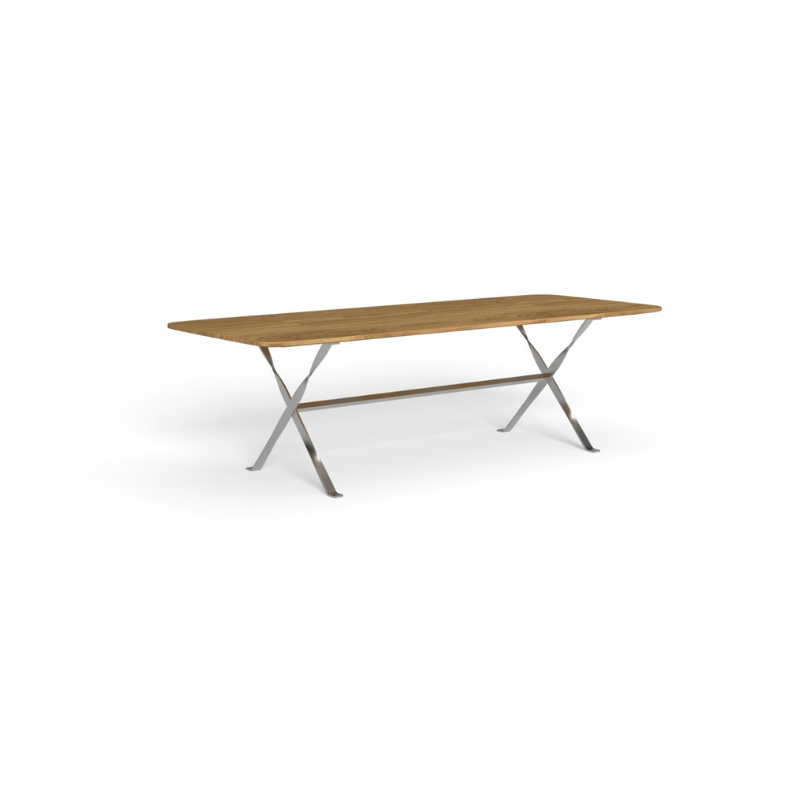 talenti george tavolo 250x100 inox teak