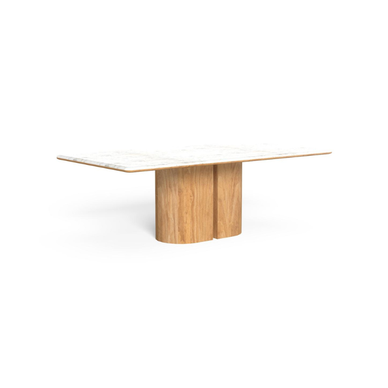 talenti itaca tavolo 220x115 teak carrara