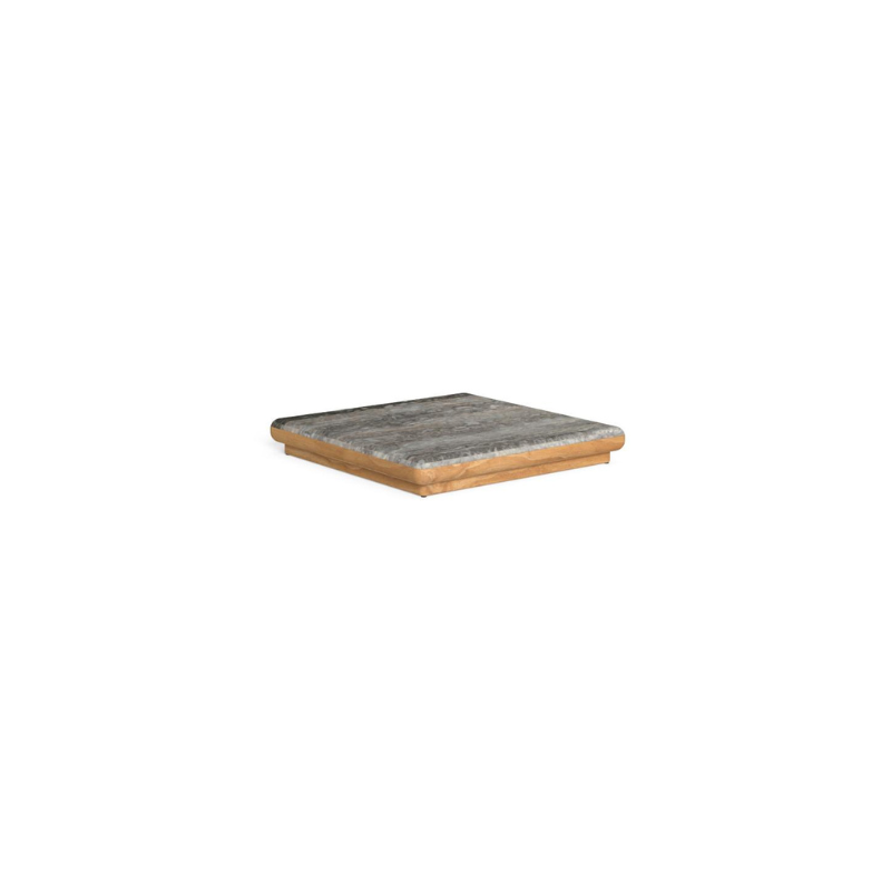 talenti itaca tavolo caffè 100x100 teak travertino