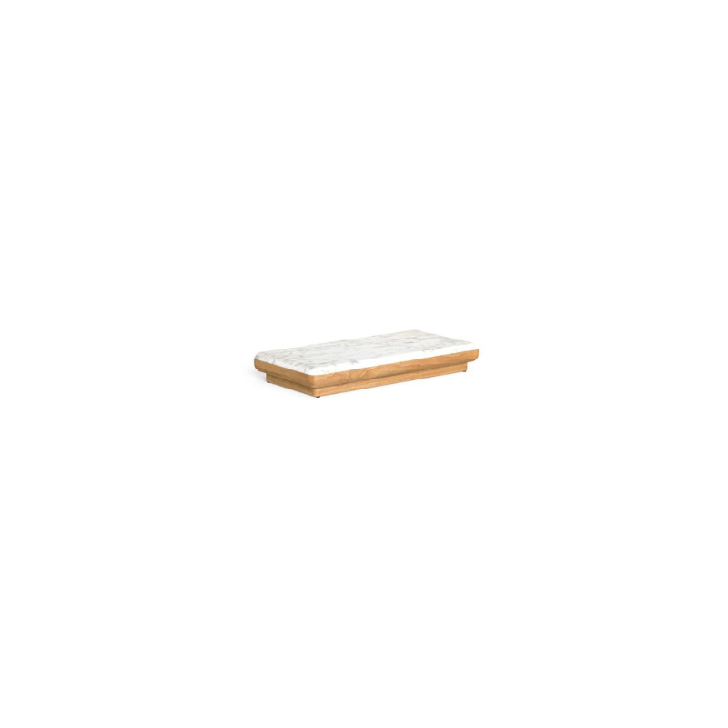 talenti itaca tavolo caffè 100x50 teak carrara