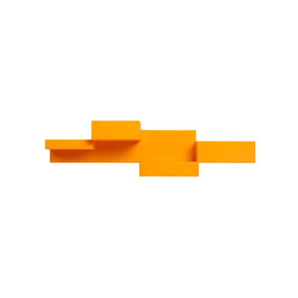 Libreria Qeeboo Primitive Bookshelf XS Yellow su sfondo bianco